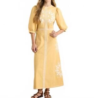 NEW SONMER lauren dress in yellow